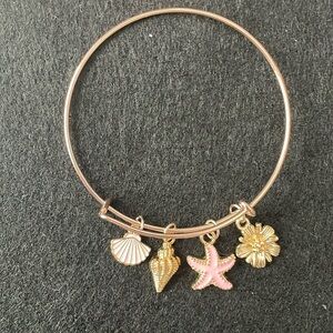 handmade bangle charm bracelet